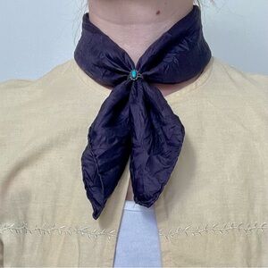 🪲3/$12🪲 Ashear | Vintage 80s 90s Purple Silk Bandana Pocket Square